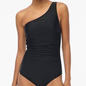 J. Crew Black One-Shoulder Swimsuit Medium 6/8